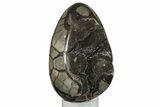 Septarian Dragon Egg Geode - Black Crystals #202556-1